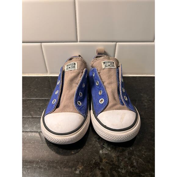 Converse Chuck All Star Toddler Low Top Sneakers Shoes Blue and Gray Size 8 - Picture 2 of 8